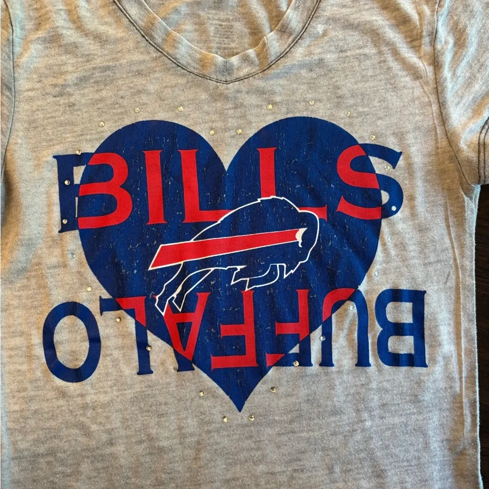 Buffalo Bills Teen/Women’s Gray T-Shirt - Picture 2 of 6